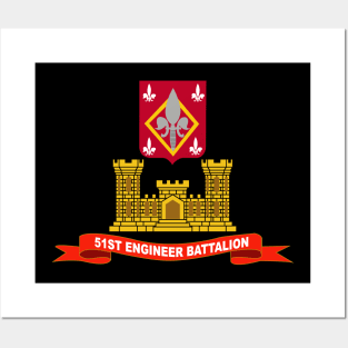 51st Engineer Battalion w Br - Ribbon X 300 Posters and Art